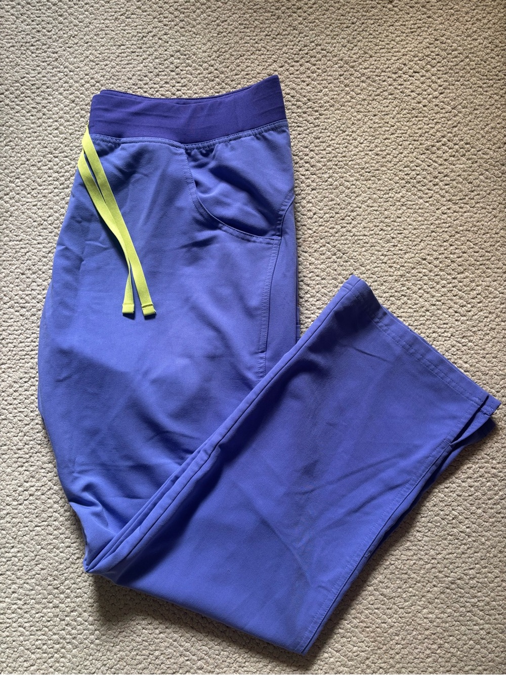 Figs Straight-Leg Drawstring Scrub Pants — Purple - Picture 2 of 3